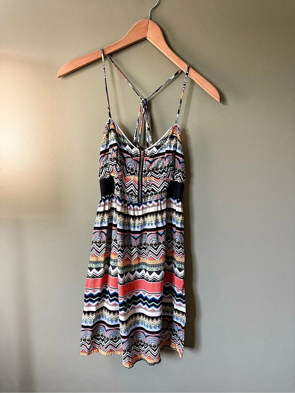 YDE Geometric Mini Dress in Black & Multicolor Small 2010’s Vibe